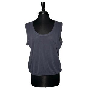 Daisy & Clover Blue Sleeveless Sheer Tank Top Size Large